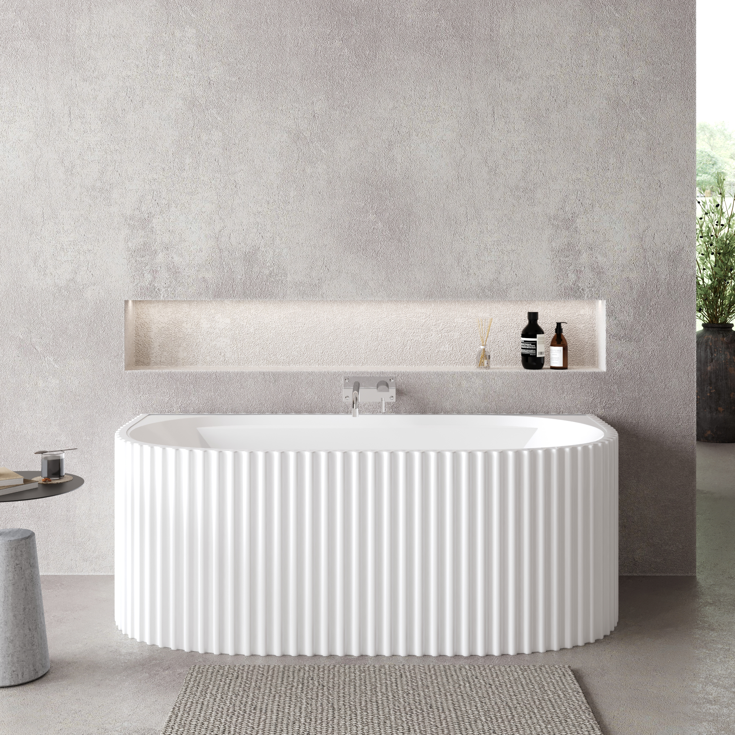 Sleek curved baths in Birmingham, designed for a comfortable and modern bathing experience, perfect for adding elegance to any bathroom.