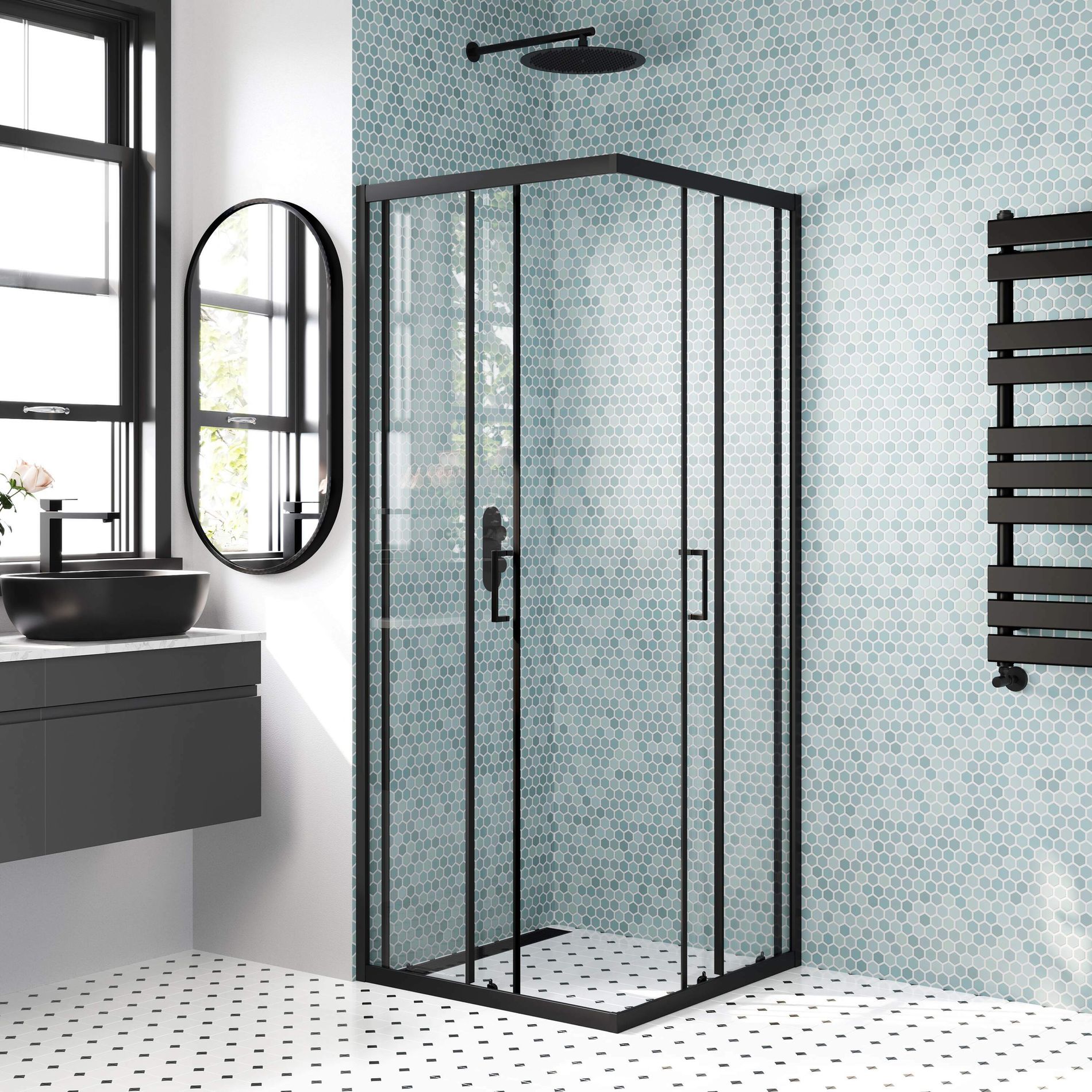 Corner Entry Shower Enclosure Birmingham – Sleek and Space-Saving Design