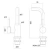 Brass Meriden Wall Mounted Single Lever Curved Spout Basin Mixer Tap