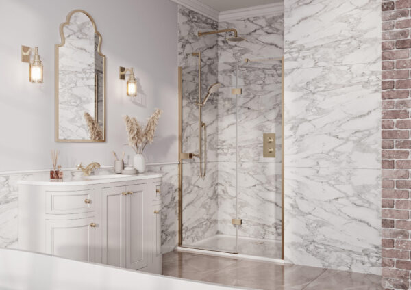 ATHENA-BRASS-Hinged-Door-In-Line-Recess-2048x1448 Brushed Brass Athena Hinged Door