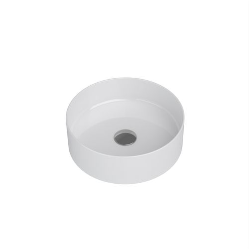 White arita countertop round basin