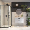 Black Double Door Quadrant