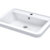 White Solar Ceramic 1 Tap Hole Basin