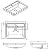 White Solar Ceramic 1 Tap Hole Basin