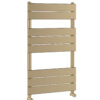 Brass Piazza Square Towel Radiator with Flat Panels
