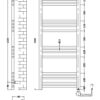 Black Electric Round Towel Rail