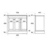 Blue Hardwick Left Hand 3 Door Corner Cabinet Basin Unit