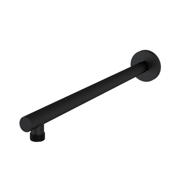 60.1014_0 Wall Mounted Round Fixed Over Head Shower Arm Black