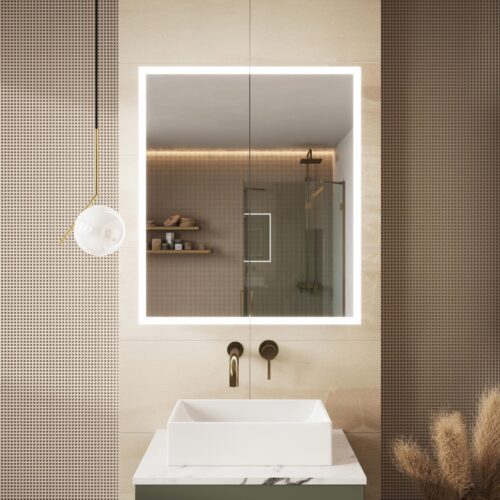 Prospr LED Double Door Mirror with Bluetooth