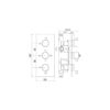 Chrome Triple Oval Handle, 3 Outlet Concealed Valve With Diverter