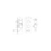 Chrome Square Handle, 2 Outlet Concealed Valve with Diverter