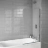 Chrome Radius Edge Bath Screen
