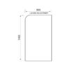 Chrome Radius Edge Bath Screen