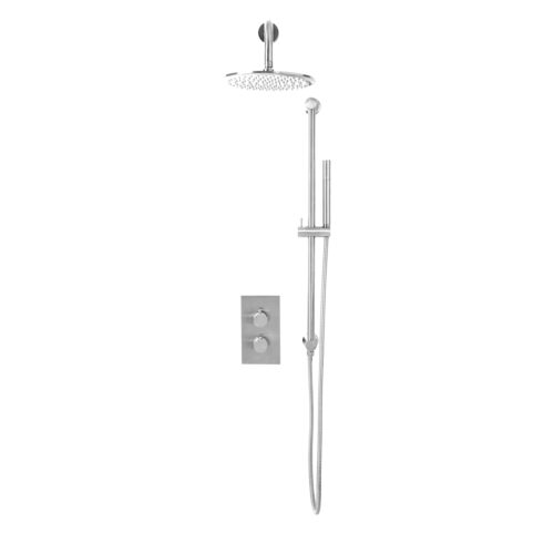 Core Chrome Round Handle, Handset & Mounting Bracket