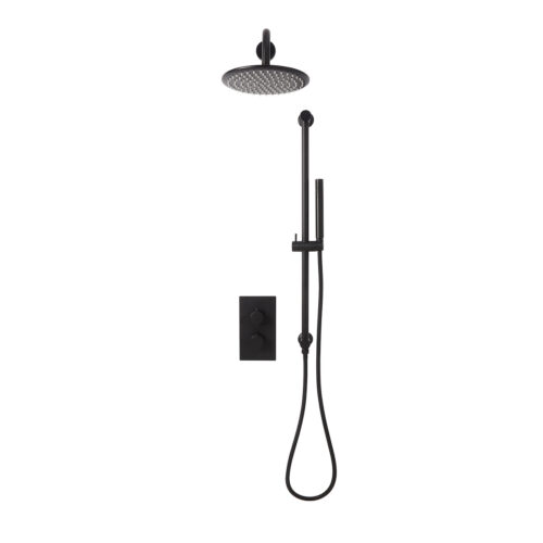 Core Black Round Handle, Handset & Mounting Bracket
