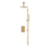 Core Brushed Brass Round Handle, Handset & Mounting Bracket