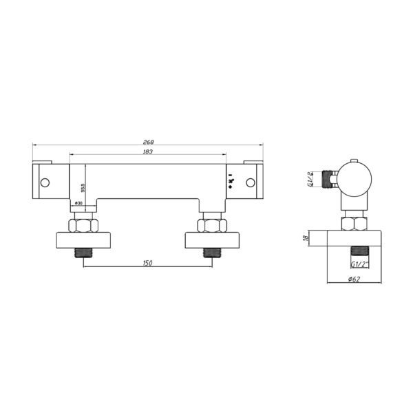 Screenshot Chrome Round Exposed Bar Valve