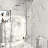 Chrome Fixed Radius Bath Screen