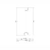 Chrome Square Pivot Bath Screen