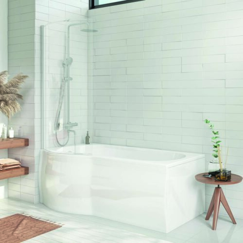 Left Hand P Shape Shower Bath