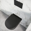 Riviera Round Wall Hung WC Black