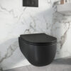 Riviera Round Wall Hung WC Black