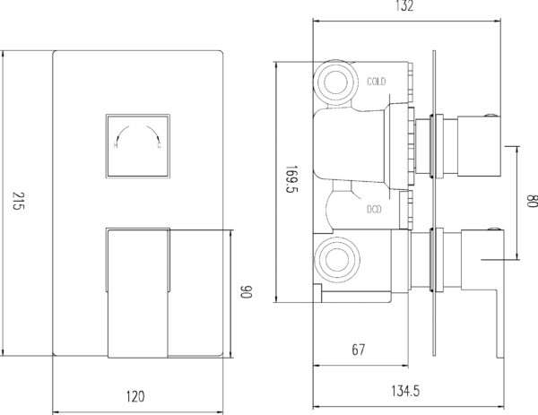 art3207_showers_v1_ld1 Chrome Art Twin Thermostatic Shower Valve With Diverter