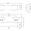 Chrome Arvan Thermostatic Bar Valve