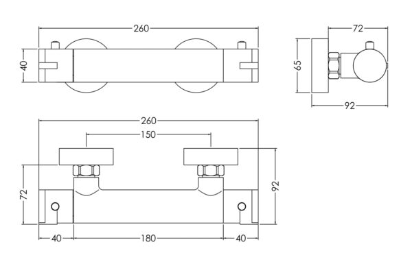 arv503_showers_v1_ld Chrome Arvan Thermostatic Bar Valve