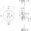Chrome Arvan Manual Shower Valve With Diverter