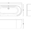 Curved Back to Wall Bath