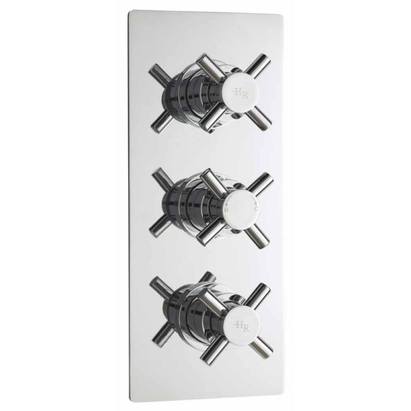 hudson-reed-chrome-tec-crosshead-triple-thermostatic-shower-valve-with-diverter-kri3023-p28515-141280_image Chrome Tec Crosshead Triple Thermostatic Shower Valve With Diverter