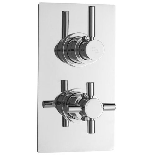 Chrome Tec Pura Twin Thermostatic Shower Valve