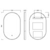 Columba Black Frame LED Mirror
