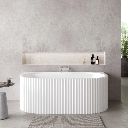 Sleek curved baths in Birmingham, designed for a comfortable and modern bathing experience, perfect for adding elegance to any bathroom.