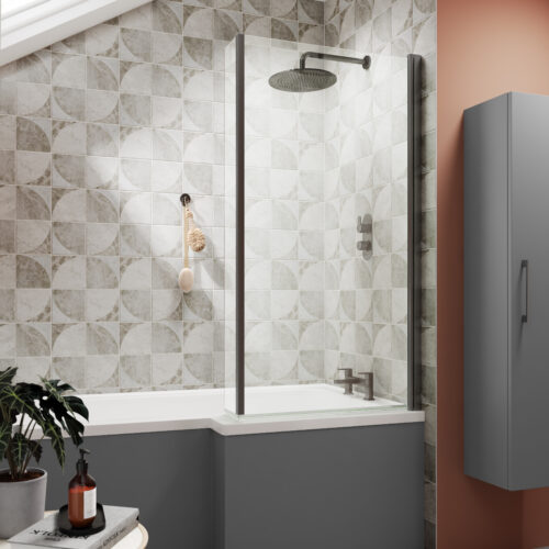 Left Hand Square Shower Bath