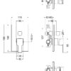 Chrome Sanford Manual Shower Valve With Diverter