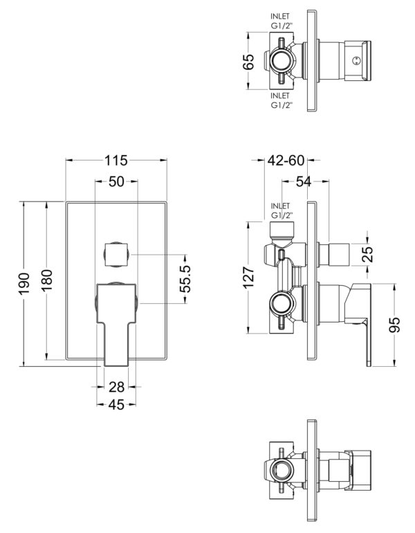 sanmv12_showers_v1_ld Chrome Sanford Manual Shower Valve With Diverter