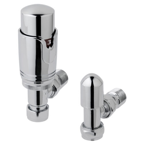 Angle TRV & Lockshield Valve Chrome