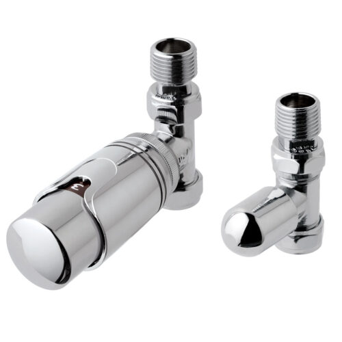 Straight TRV & Lockshield Valve Chrome