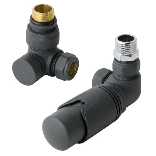 Corner TRV & Lockshield Valve Matt Anthracite Matt Anthracite