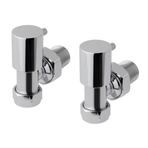 Minimalist Radiator Valves Angled (pair) Chrome