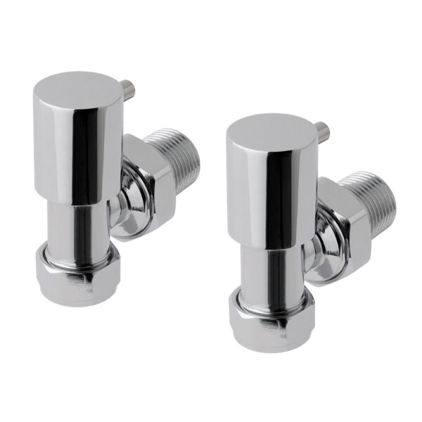 41.3004_0 Minimalist Radiator Valves Angled (pair) Chrome