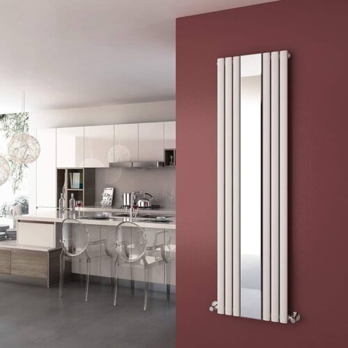 Double Panel White Mirror
