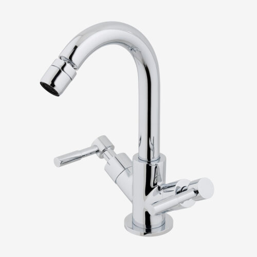 Chrome Leith Bidet Mono Tap with Push Button Waste