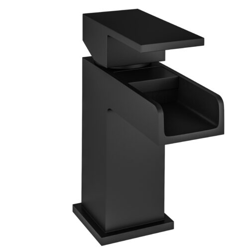 Black Abberton Basin Mono Tap with Waste
