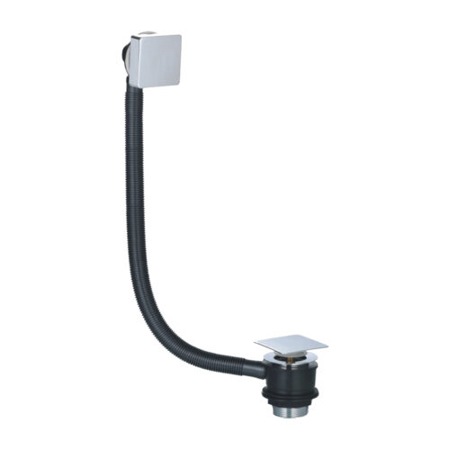 Chrome Square Sprung Plug Bath Waste