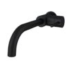 Black Meriden Wall Mounted Single Lever Curved Spout Basin Mixer Tap