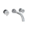Chrome Meriden 3 Tap Hole Wall Mounted Basin Tap Set