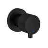 Black Meriden 3 Tap Hole Wall Mounted Basin Tap Set